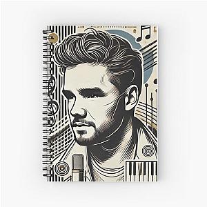 Liam Payne Tribute Art Minimalist Music Fan Design Spiral Notebook