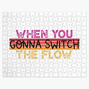 Lil Nas X Puzzles - Lil Nas X, - She Ain't Get No Dm From Me, When You Gonna Switch The Flow Classic T-Shirt Jigsaw Puzzle RB2103