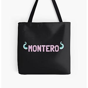 Lil Nas X Bags - MONTERO by Lil Nas X - Devil Horns (Light) All Over Print Tote Bag RB2103