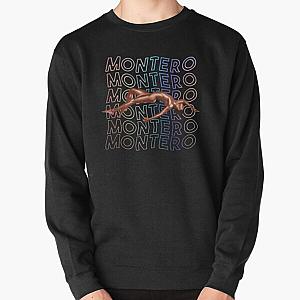 Lil Nas X Sweatshirts - Lil nas X - Montero Text Rainbow Version 2 Pullover Sweatshirt RB2103