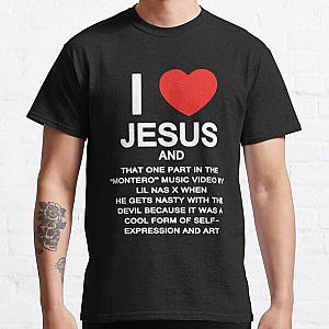 Lil Nas X T-Shirts - I LOVE JESUS - LIL NAS X MONTERO Classic T-Shirt RB2103