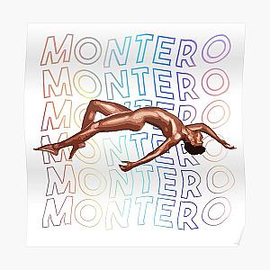 Lil Nas X Posters - Lil nas X - Montero Text Rainbow Version  Poster RB2103