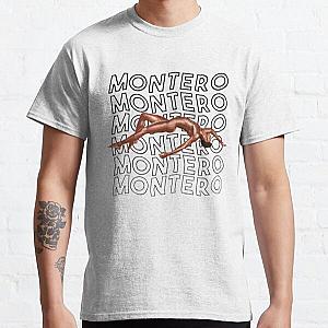 Lil Nas X T-Shirts - Lil nas X - Montero Text Black Version  Classic T-Shirt RB2103