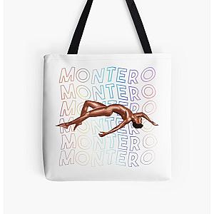 Lil Nas X Bags - Lil nas X - Montero Text Rainbow Version  All Over Print Tote Bag RB2103