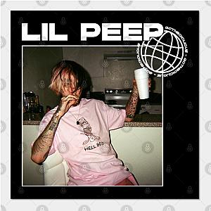 Lil Peep Posters - Aesthetic Lil Peep 'Smoke And Drink' Design Poster TP1107