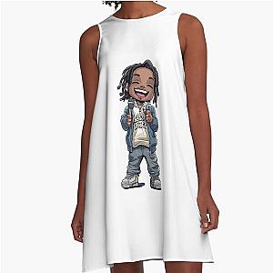 Lil Durk in Cartoon A-Line Dress