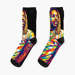 Lil Durk Wrap Art Socks