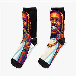 Lil Durk Smile Wap Art Socks