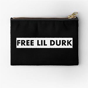 Free Lil Durk White Zipper Pouch