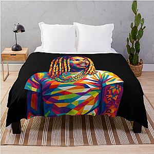 Lil Durk WPAP Art Throw Blanket