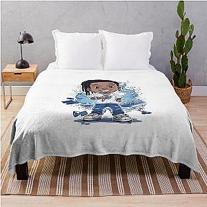 Lil Durk Cartoon Throw Blanket