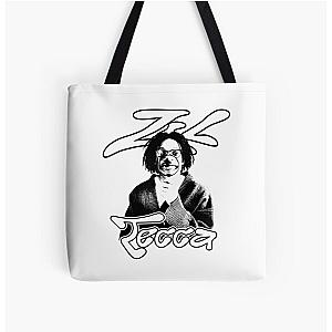 Vintage Silhouette Style Lil Tecca Over Print Tote Bag