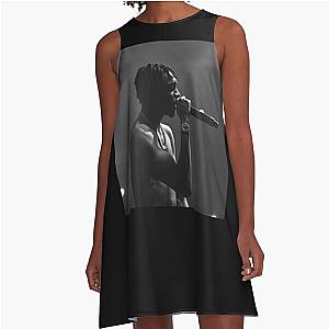 Lil Tjay Black White Classic A-Line Dress