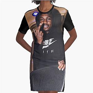 Lil Tjay Middle Finger Graphic T-Shirt Dress