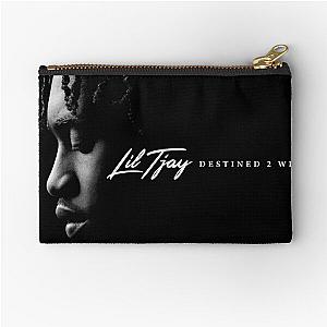 Lil Tjay - Black And White Zipper Pouch