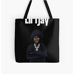 Lil Tjay Cartoon Hoodie All Over Print Tote Bag