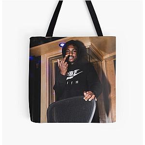 Lil Tjay Middle Finger All Over Print Tote Bag