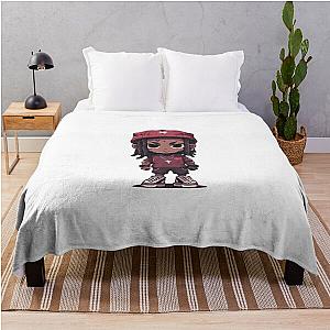 Lil Wayne Cartoon Design Throw Blanket