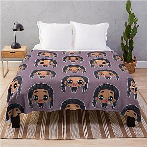 Lil Wayne Kawaii Illustration Throw Blanket