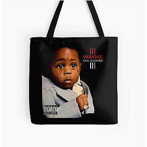 Vintage Funny Face Lil Wayne All Over Print Tote Bag