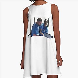 Drake Fixing Lil Yachty's Computer A-Line Dress