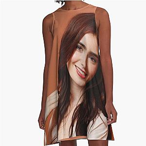 Lily Collins A-Line Dress