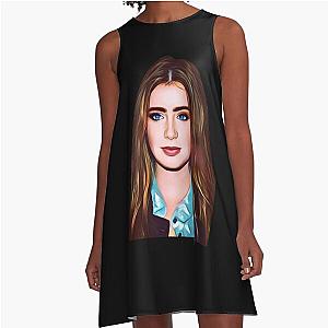 Lily Collins A Line Dress