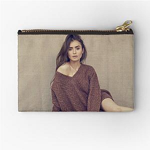 Lily Collins Zipper Pouch