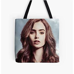 Lily Collins Poster Tote Bag