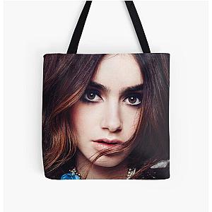 Lily Collins Poster Tote Bag