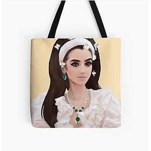 Lily Collins Met Gala Painting Tote Bag