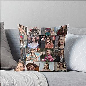 Lily Collins Throw Pillow
