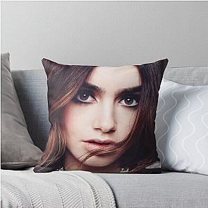 Lily Collins Poster Throw Pillow