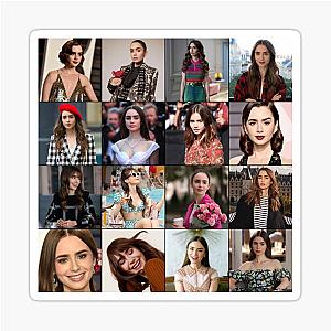 Lily Collins Collage Sticker