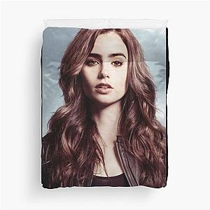 Lily Collins Poster Duvet Cover