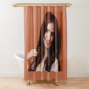 Lily Collins Shower Curtain