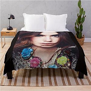 Lily Collins Poster Throw Blanket
