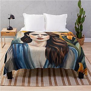Emily in Paris Lily Collins picture with Lily Flowers Throw Blanket