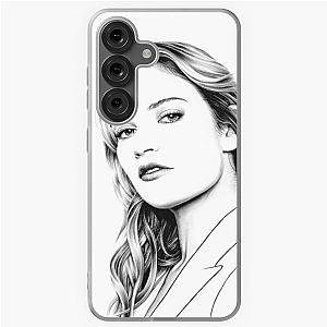 Lily James pencil portrait Samsung Galaxy case