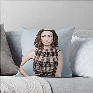 Lily James Throw Pillow