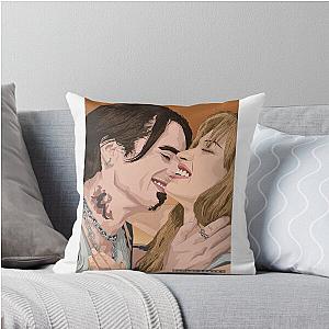 Sebastian Stan and Lily James Throw Pillow