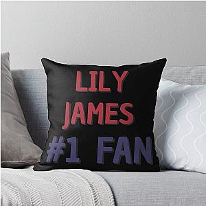 Lily James Fan Throw Pillow