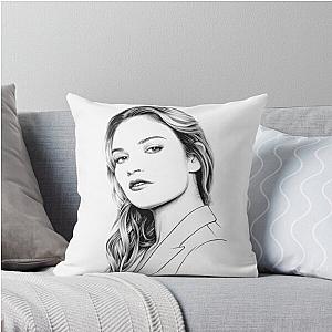 Lily James Portrait Throw Pillow