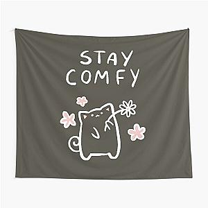 Lilypichu Stay Comfy Cute, Black Team, New, Good Idea Tapestry