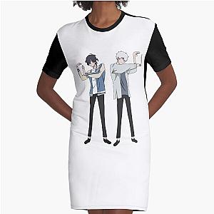 Link Click Intro Design Graphic T-Shirt Dress