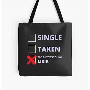 Lirik Single Taken All Over Print Tote Bag