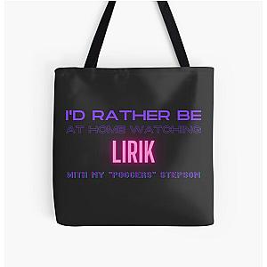 Lirik Poggers Stepson Twitch YouTube Content Creator All Over Print Tote Bag