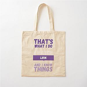 Lirik and know funny gag streamer Cotton Tote Bag