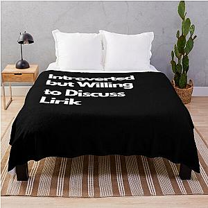 Introverted but Willing to Discuss Lirik Throw Blanket is remade to Introverted and Willing to Discuss Lirik Throw Blanket