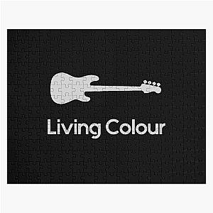 Bass Guitar Player Bassist Minimal Design Living Colour  Jigsaw Puzzle